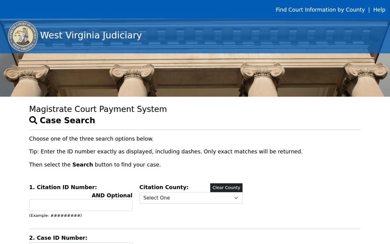 Wayne County traffic court payment lookup in the magistrate payment system