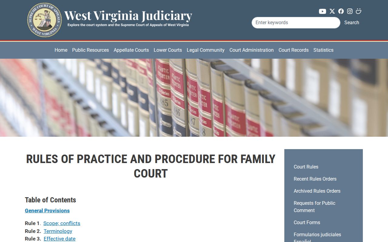 Wayne County court case records access under the official family court rules