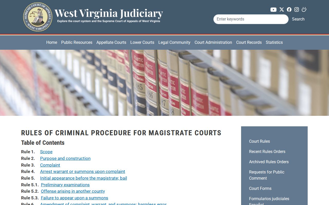 Wayne County criminal court docket rules for magistrate proceedings