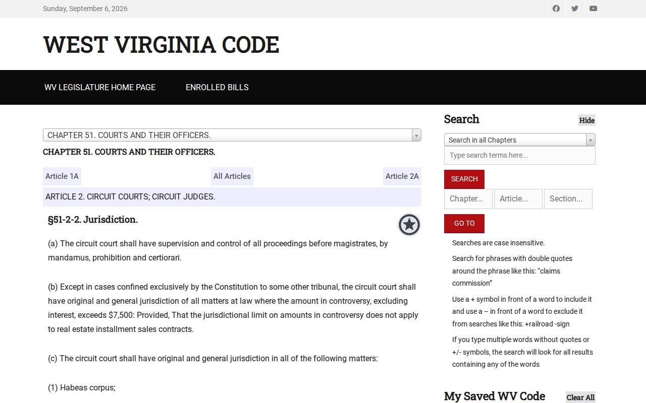Wayne County civil court docket circuit jurisdiction statute