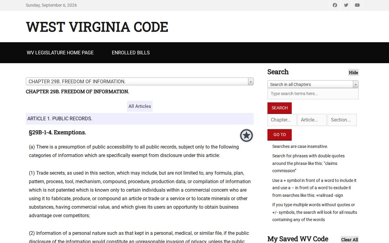 Wayne County court case records and West Virginia public record exemptions
