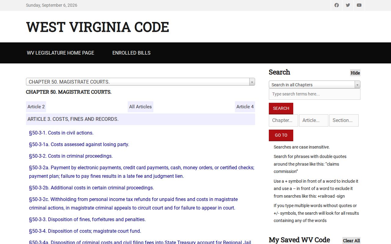 Wayne County court case records requirements in the magistrate records statute