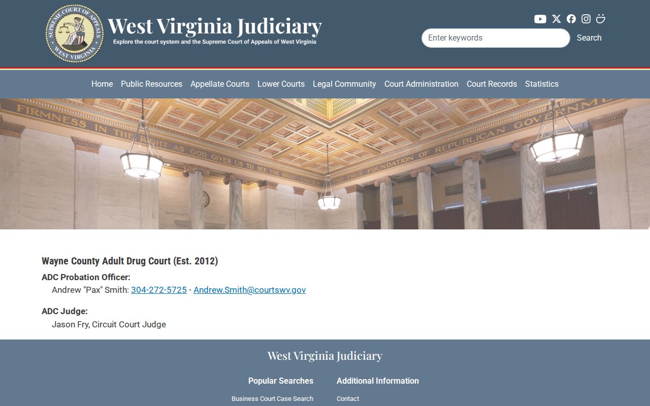 Wayne County criminal court docket context for the adult drug court