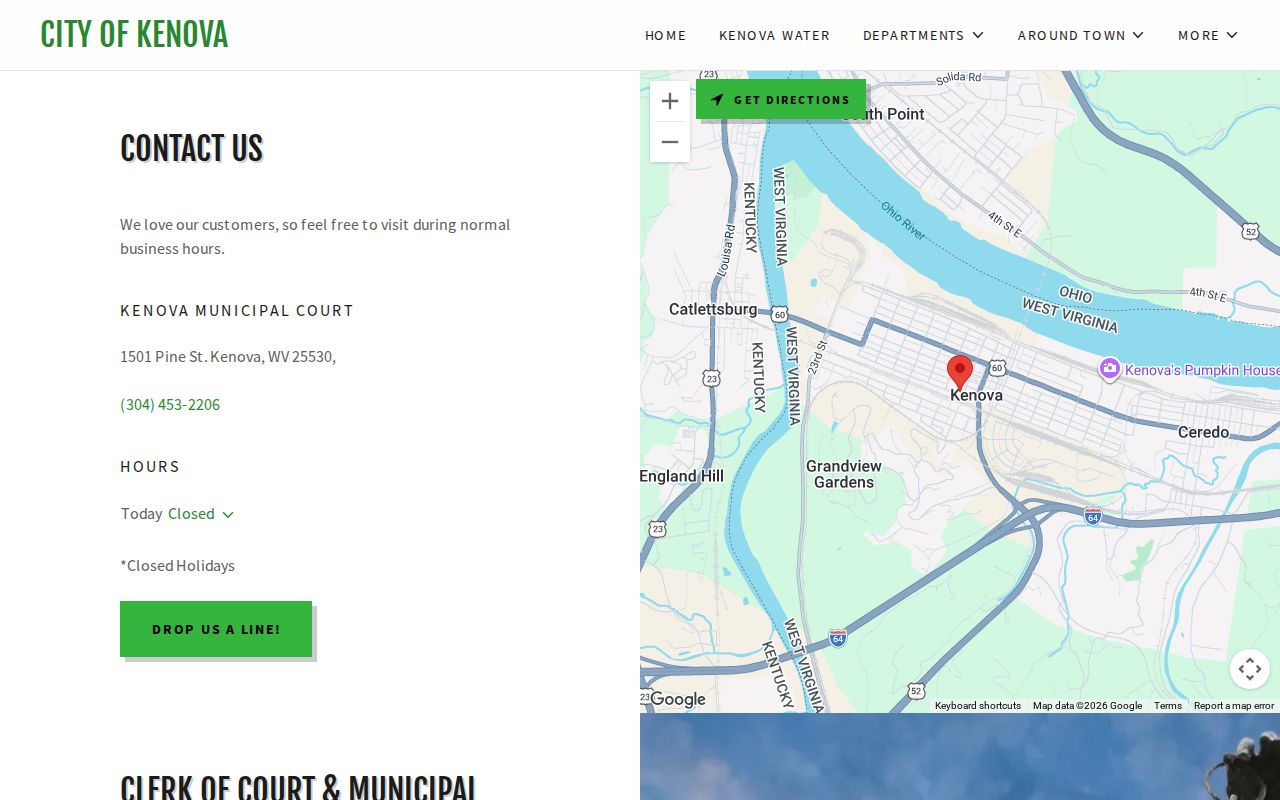 Wayne County Kenova court records information on the official municipal court page