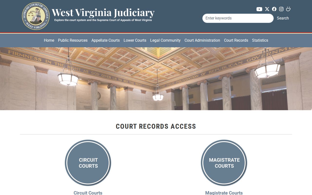 Wayne County court docket access information from the West Virginia Judiciary